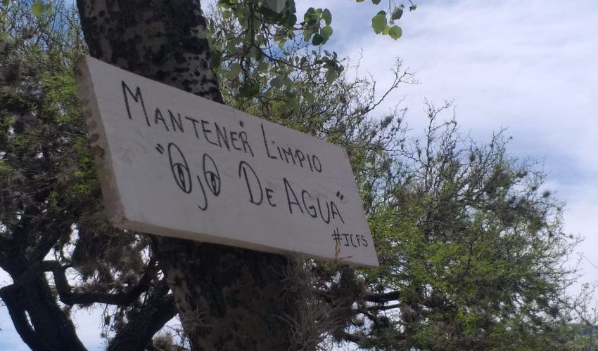 Alcaldesa hace recorrido al ojo de agua con el titular de la CONAGUA